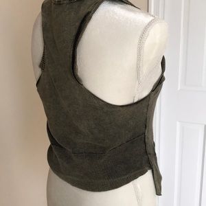 All Saints Caraway Vest with open drape neckline